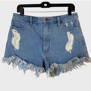 Show Me Your MuMu Blue Distressed Jean Shorts #11